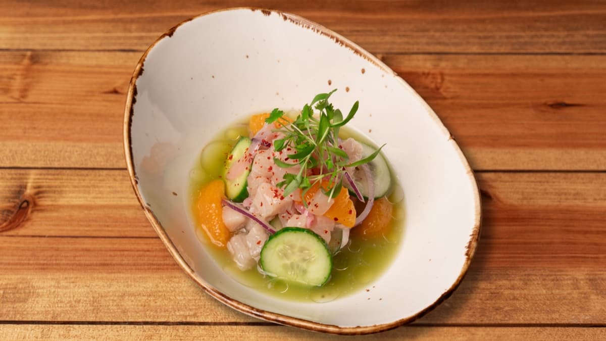 Hamachi Crudo menu item